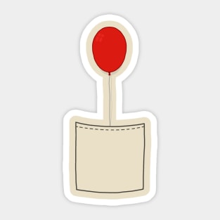 You'll Float Too - Red Balloon Sticker